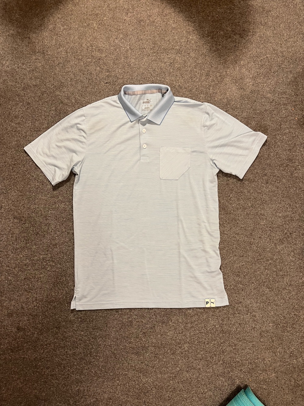 Puma Golf Polo Light Blue with Chest Pocket